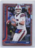2025 Topps Chrome #34 Josh Allen Football Leather Refractor
