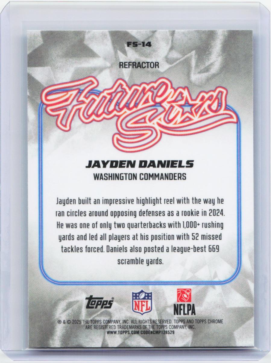 2025 Topps Chrome #FS-14 Jayden Daniels Future Stars Refractor
