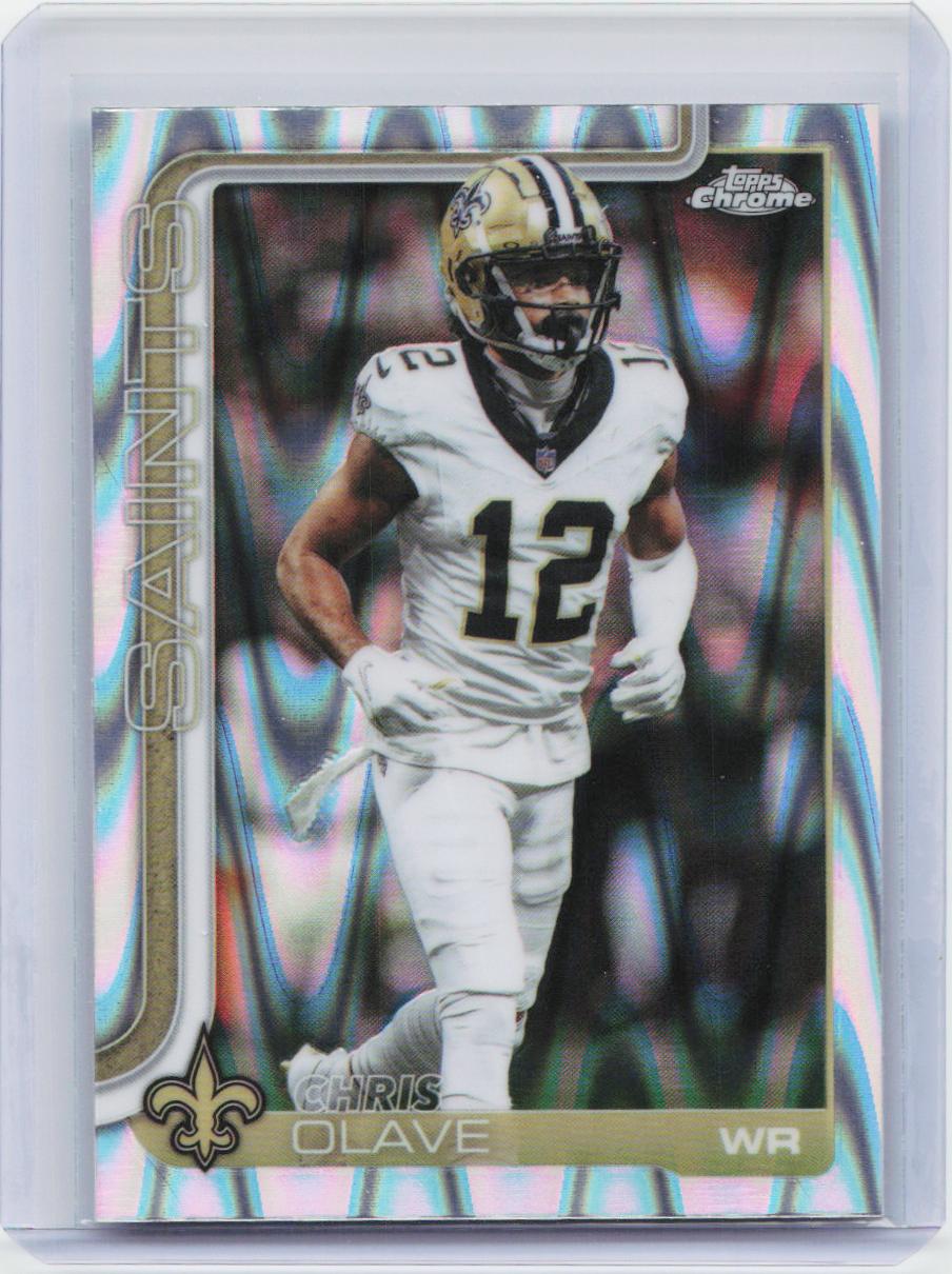 2025 Topps Chrome #216 Chris Olave Ray Wave Refractor