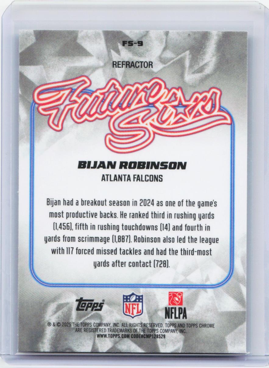 2025 Topps Chrome #FS-9 Bijan Robinson Future Stars Refractor