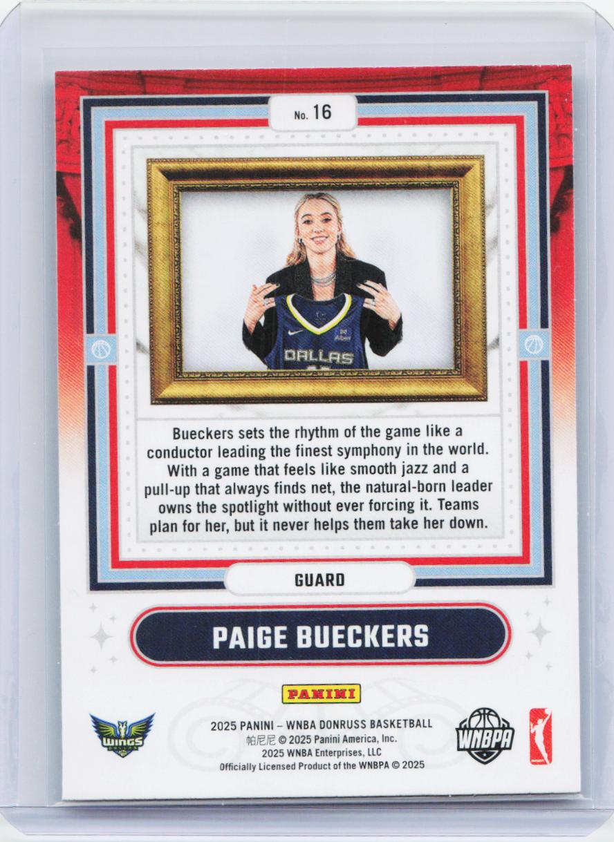 2025 Donruss WNBA #16 Paige Bueckers Franchise Features Press Proof