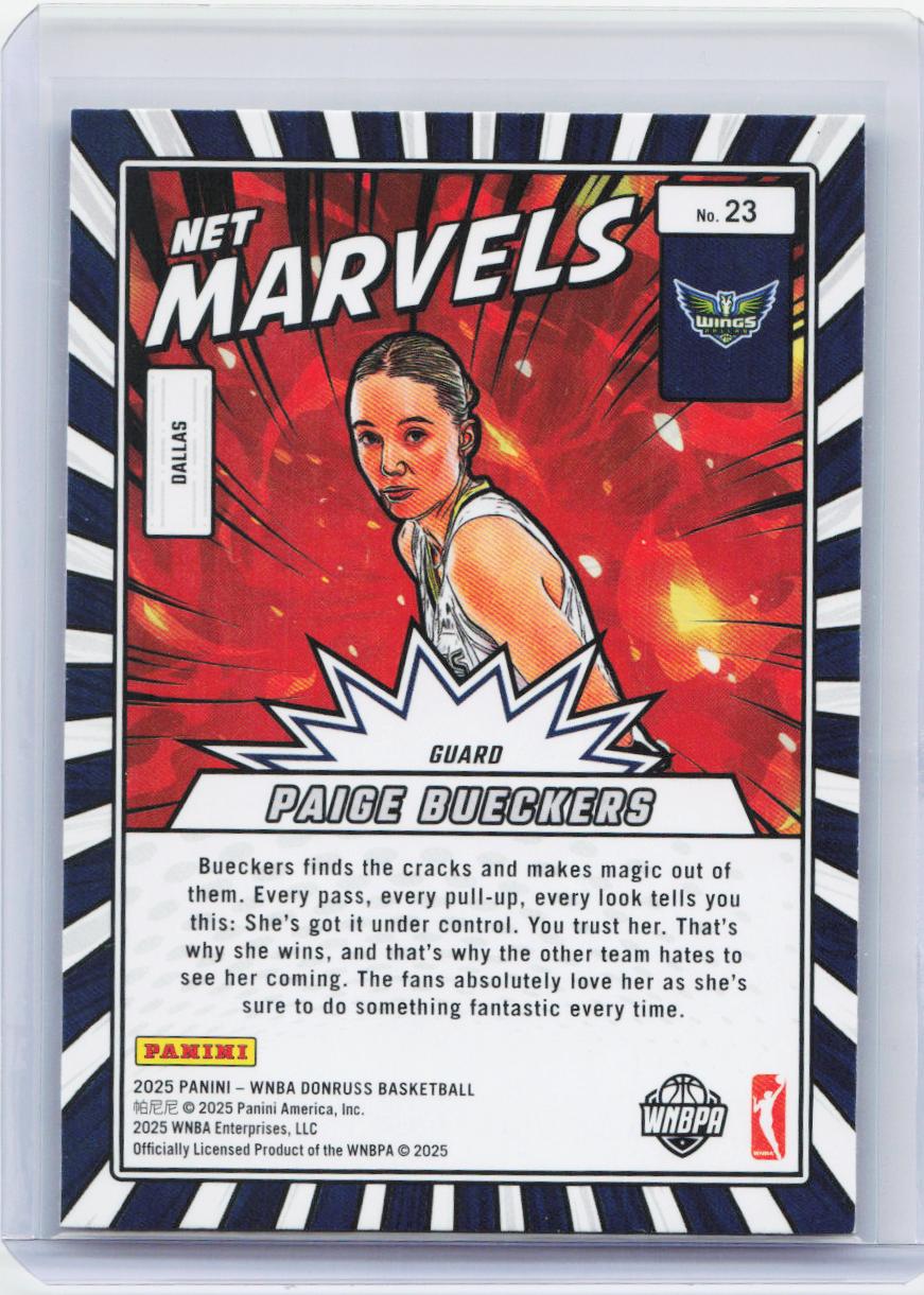 2025 Donruss WNBA #23 Paige Bueckers Net Marvels Press Proof