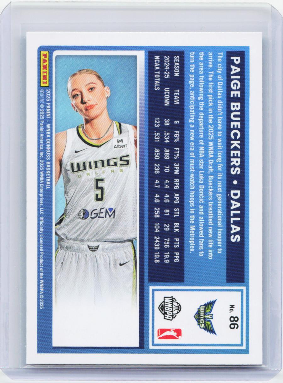 2025 Donruss WNBA #86 Paige Bueckers