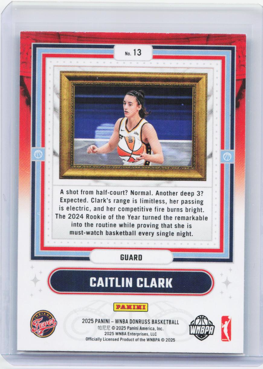 2025 Donruss WNBA #13 Caitlin Clark Franchise Features