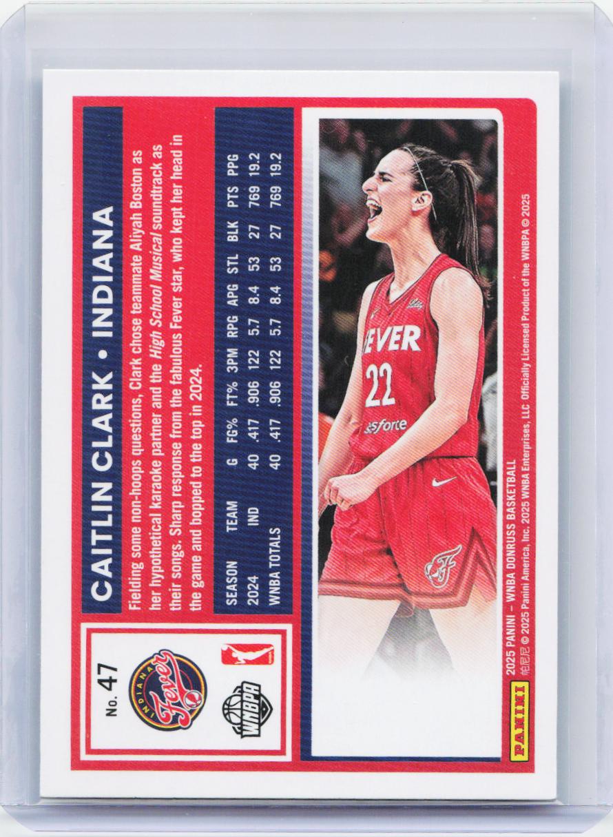 2025 Donruss WNBA #47 Caitlin Clark