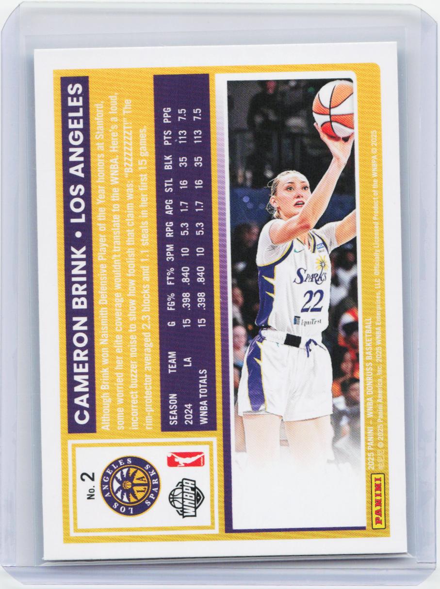 2025 Donruss WNBA #2 Cameron Brink Holo