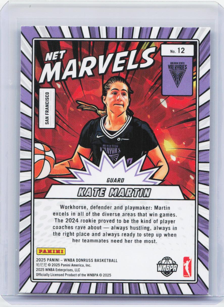 2025 Donruss WNBA #12 Kate Martin Net Marvels Press Proof