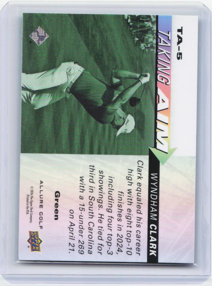 2026 Upper Deck Allure #TA-5 Wyndham Clark Taking Aim