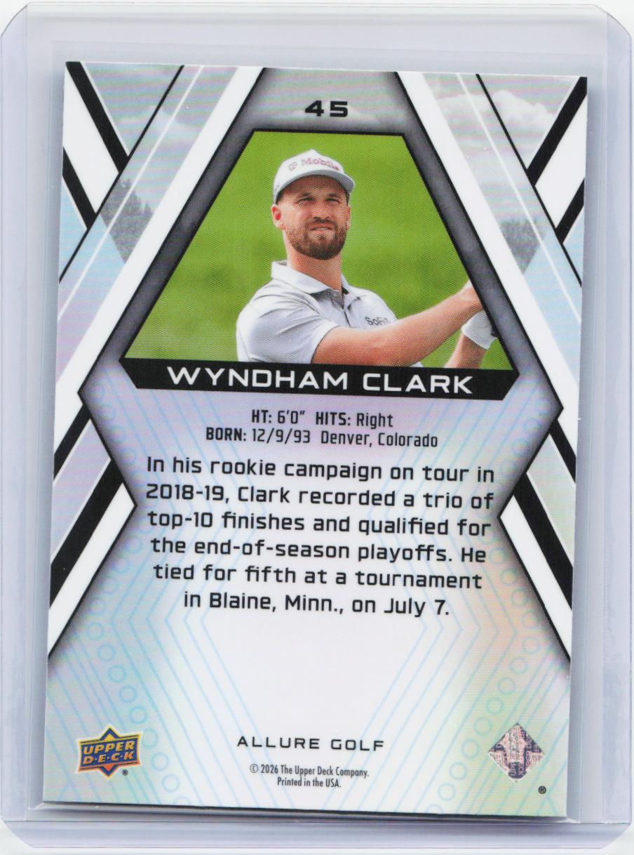 2026 Upper Deck Allure #45 Wyndham Clark