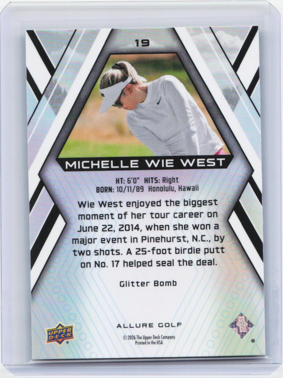 2026 Upper Deck Allure #19 Michelle Wie West Glitter Bomb