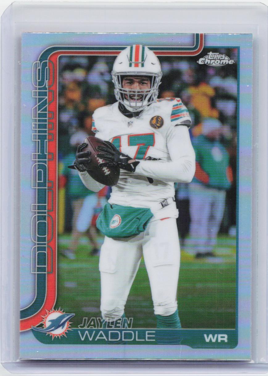 2025 Topps Chrome #186 Jaylen Waddle Refractor