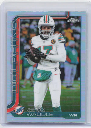 2025 Topps Chrome #186 Jaylen Waddle Refractor