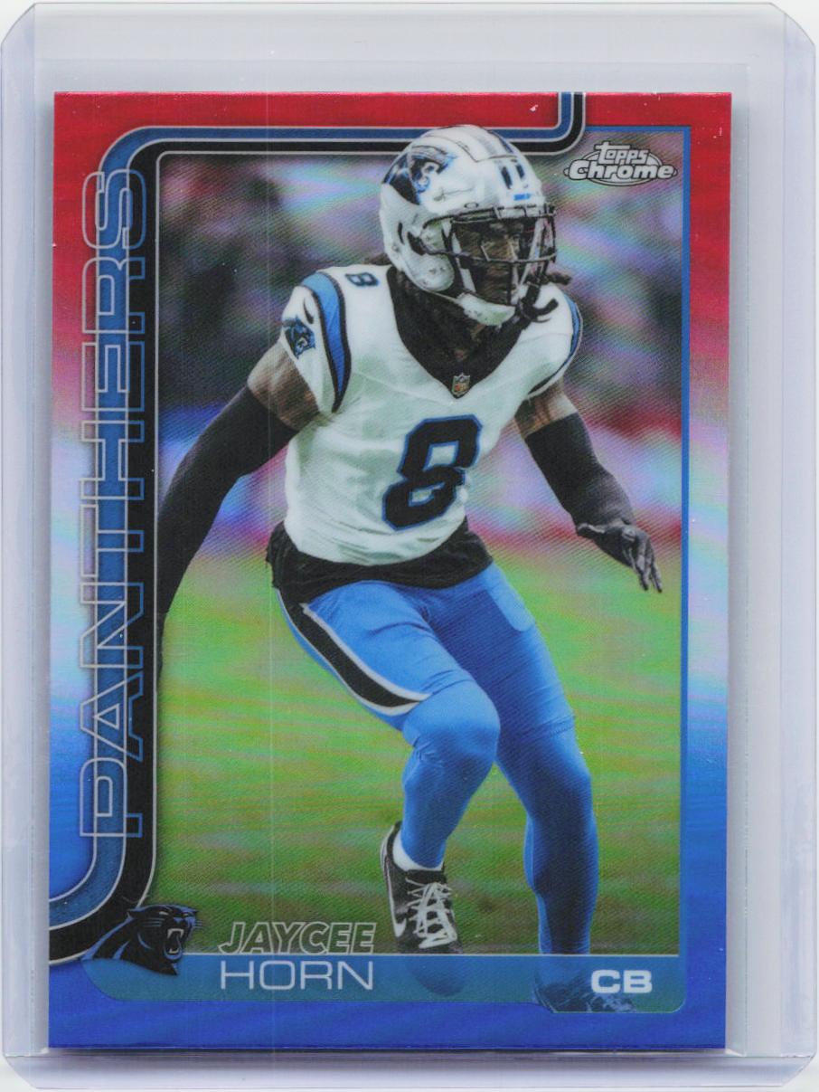 2025 Topps Chrome #41 Jaycee Horn Red White and Blue Refractor