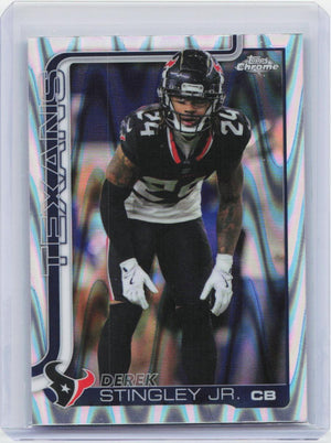 2025 Topps Chrome #116 Derek Stingley Jr. Ray Wave Refractor