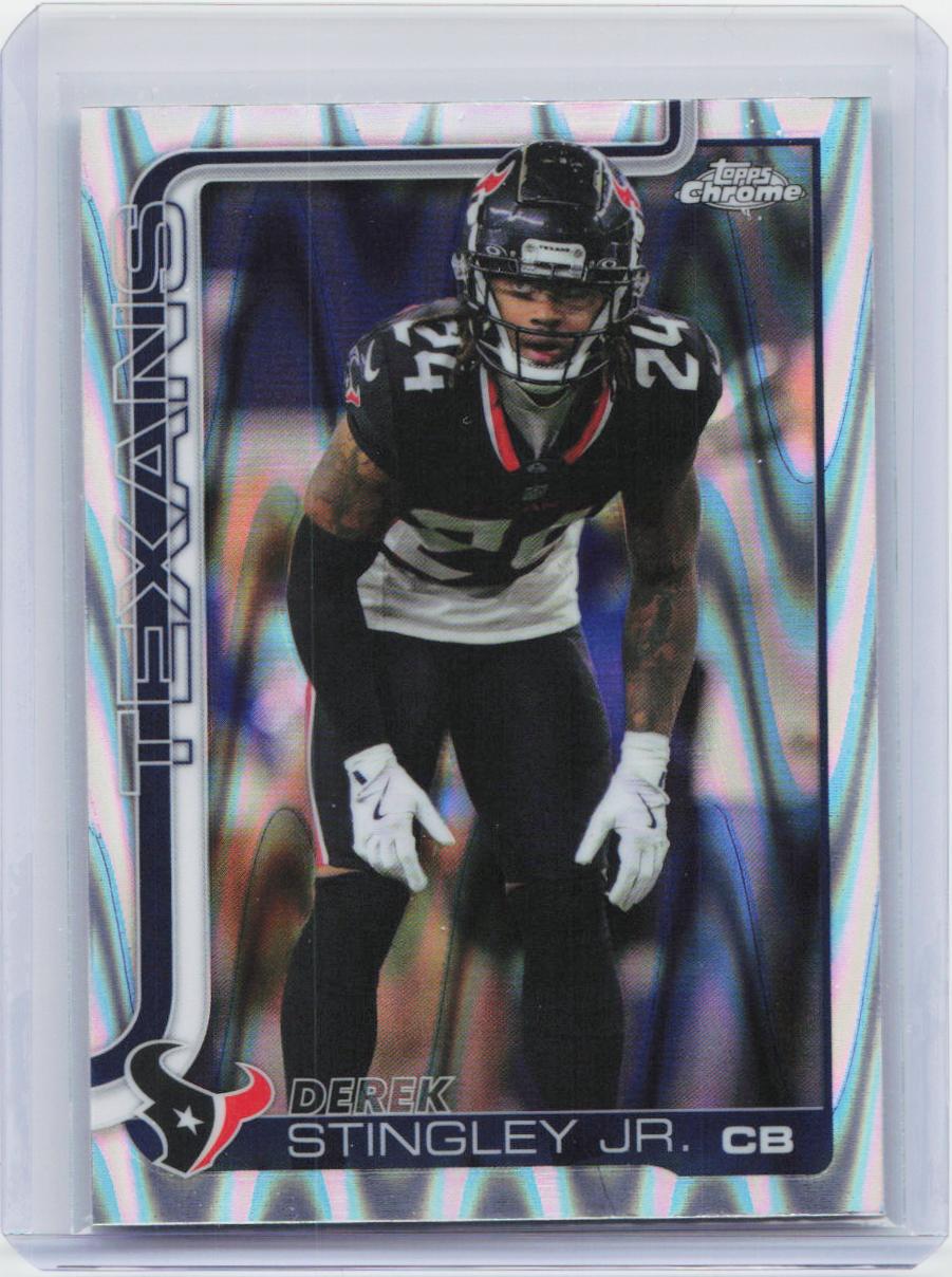 2025 Topps Chrome #116 Derek Stingley Jr. Ray Wave Refractor
