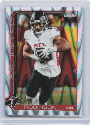 2025 Topps Chrome #16 Bijan Robinson Ray Wave Refractor