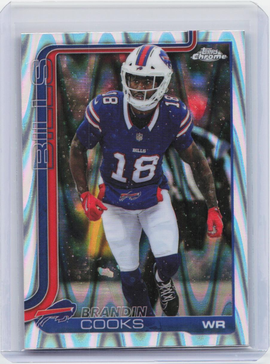 2025 Topps Chrome #217 Brandin Cooks Ray Wave Refractor