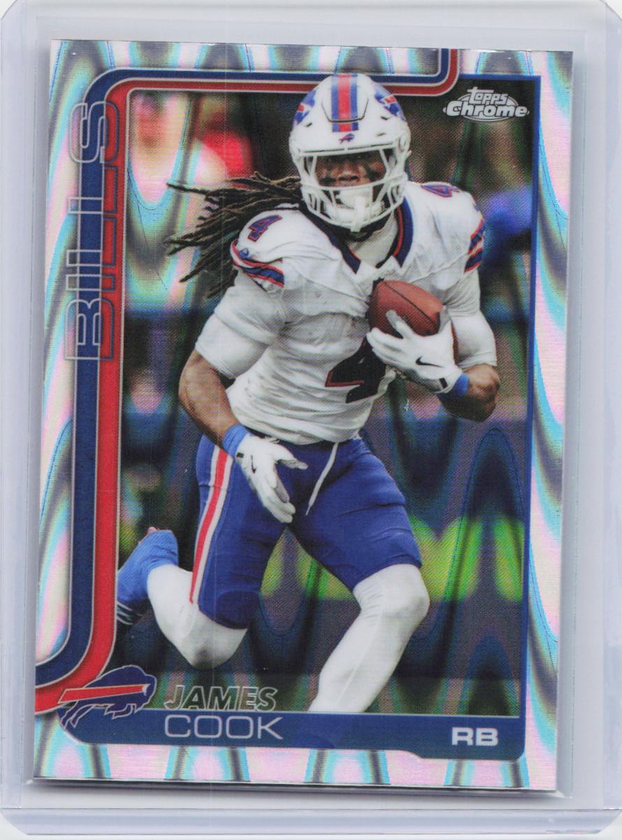 2025 Topps Chrome #35 James Cook Ray Wave Refractor