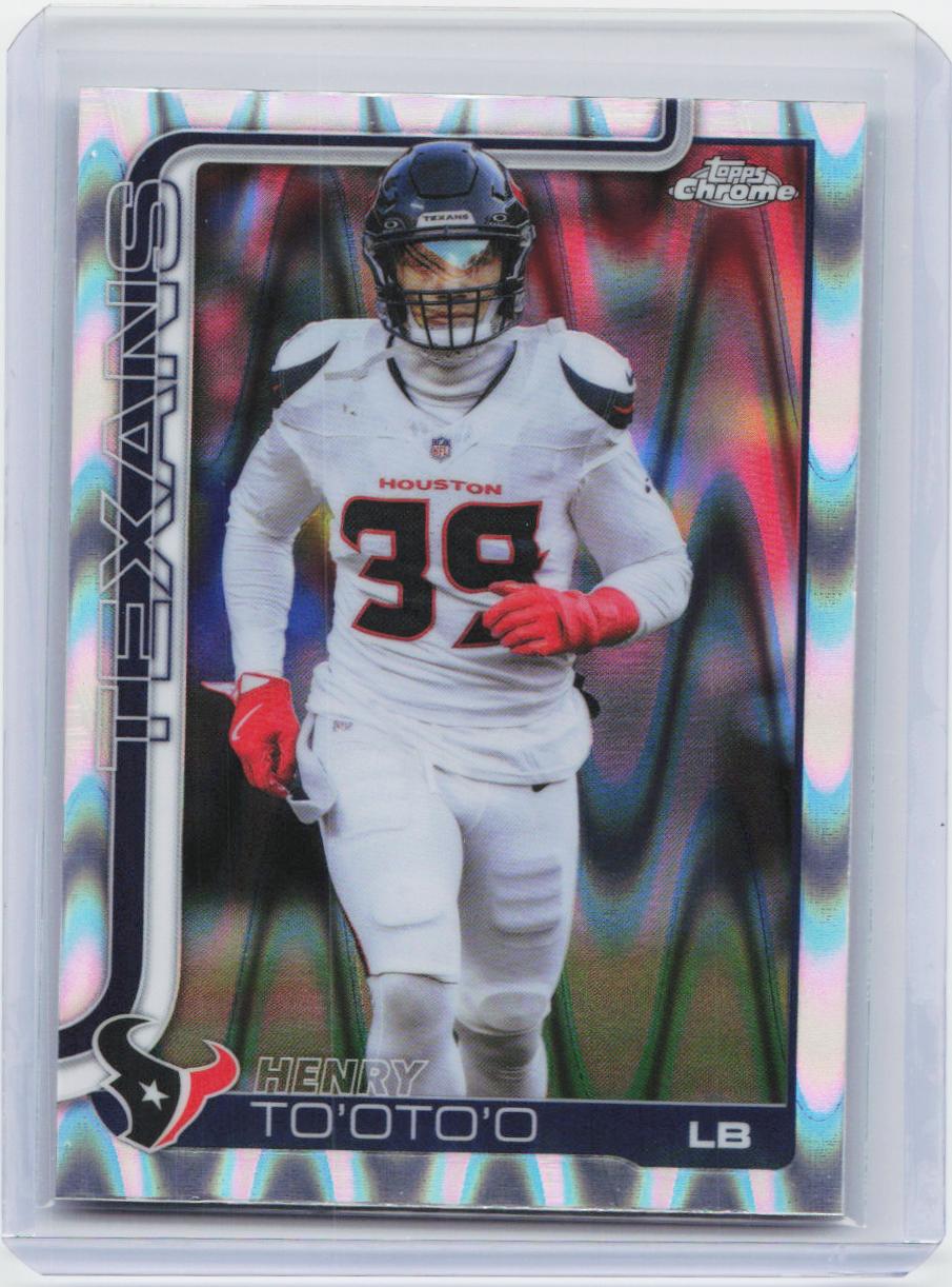 2025 Topps Chrome #122 Henry To'oTo'o Ray Wave Refractor