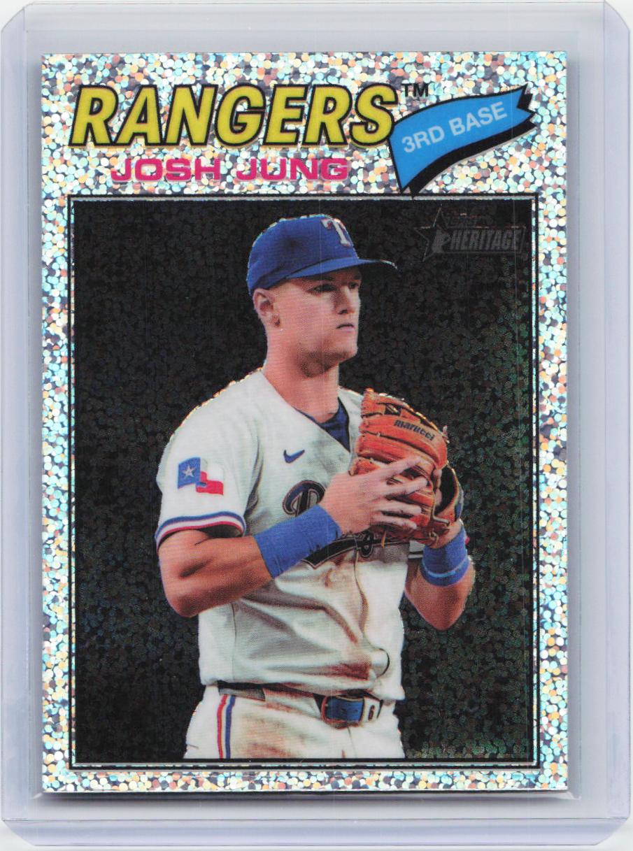 2026 Topps Heritage #191 Josh Jung Chrome Silver Sparkle Refractors