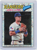 2026 Topps Heritage #191 Josh Jung Chrome Silver Sparkle Refractors