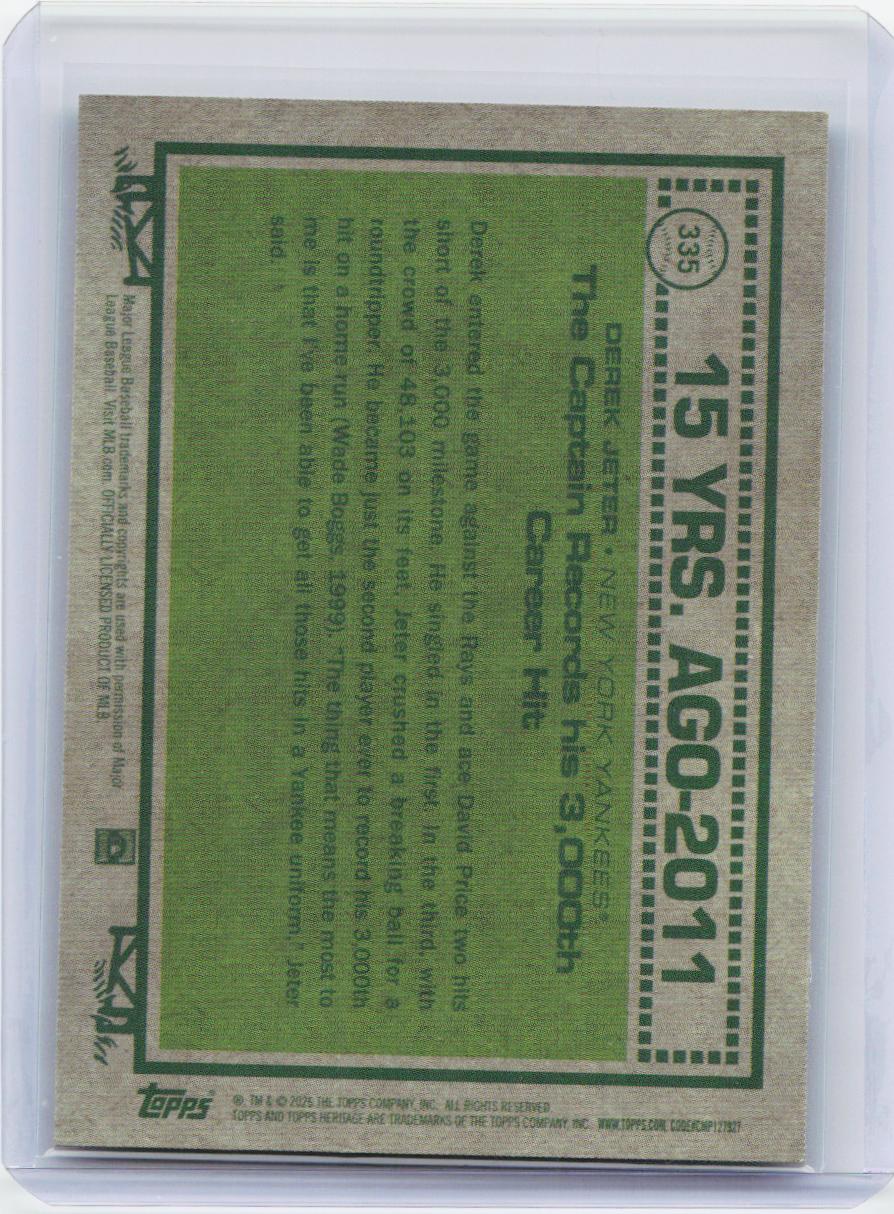 2026 Topps Heritage #335 Derek Jeter Chrome