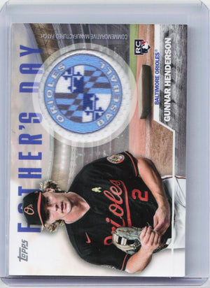 2023 Topps #FD-GH Gunnar Henderson Father's Day Commemorative Team Patches