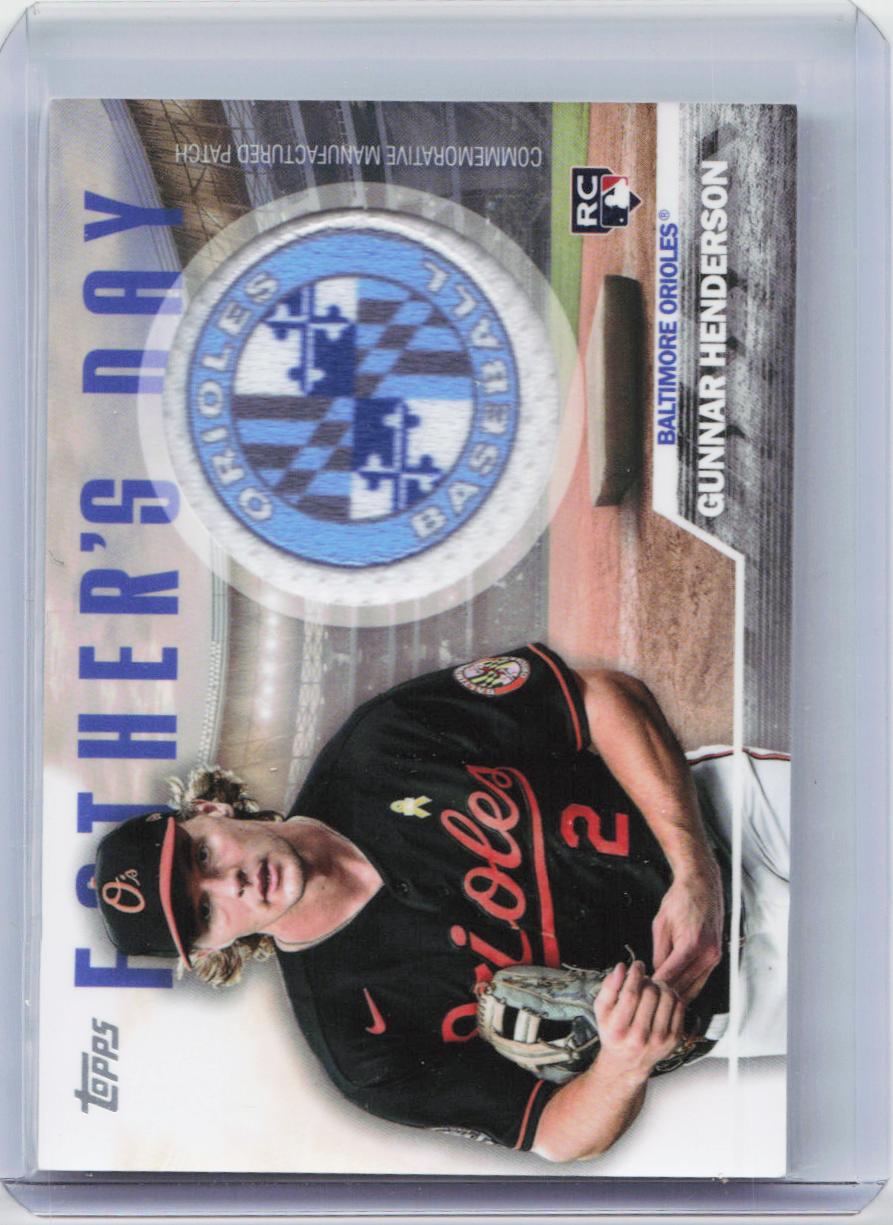 2023 Topps #FD-GH Gunnar Henderson Father's Day Commemorative Team Patches