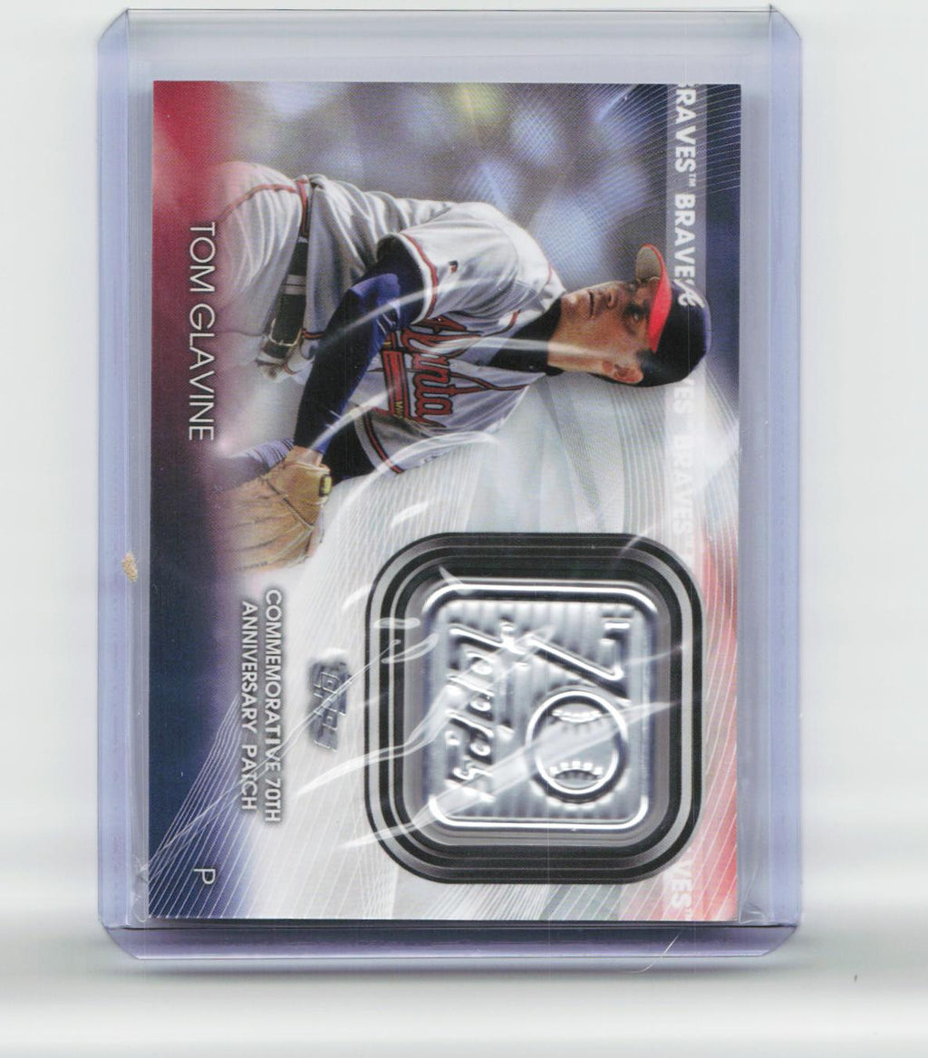 2021 Topps Update #T70P-TG Tom Glavine Topps 70th Anniversary Logo Patch
