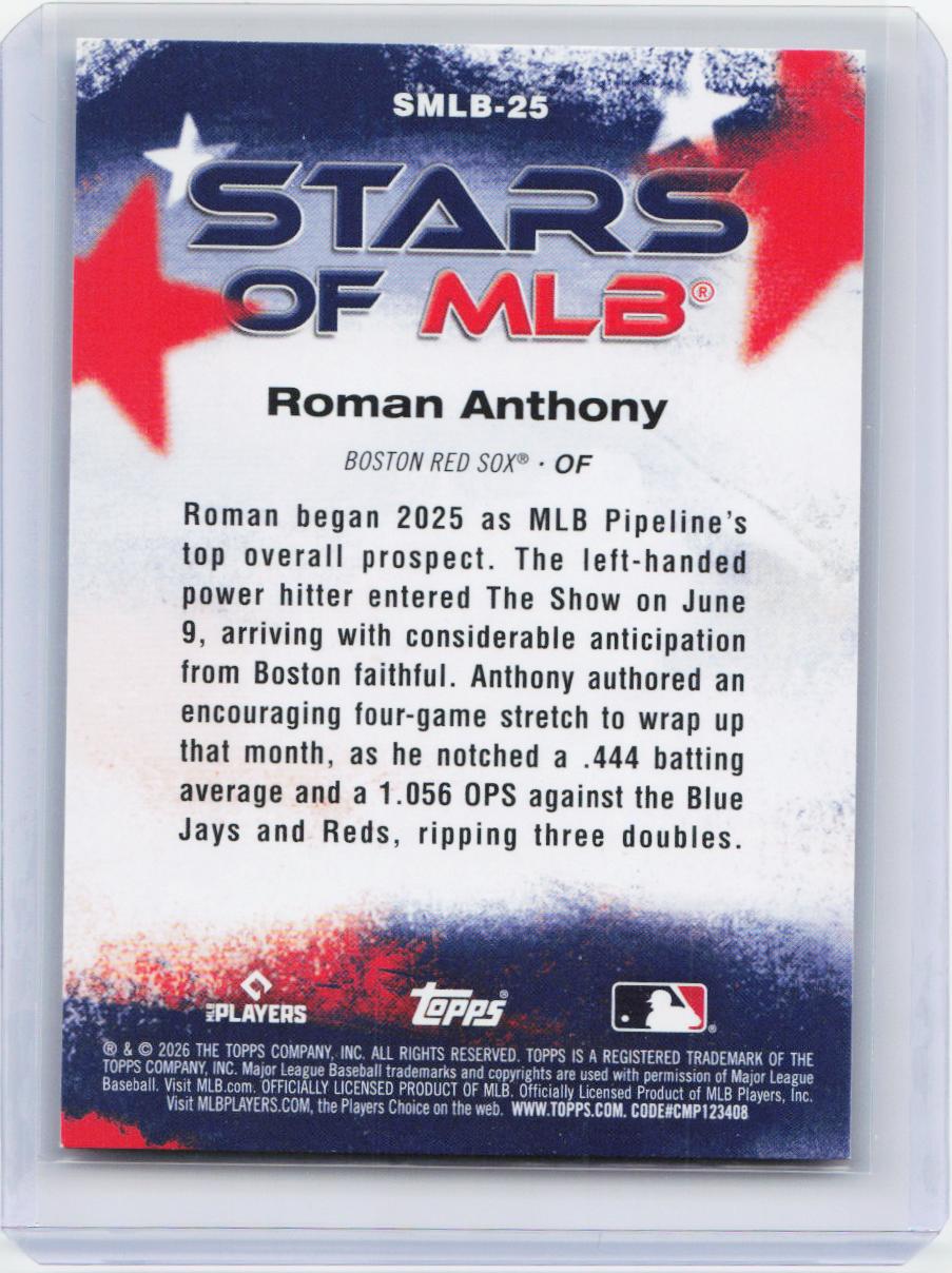 2026 Topps #SMLB-25 Roman Anthony Stars of MLB