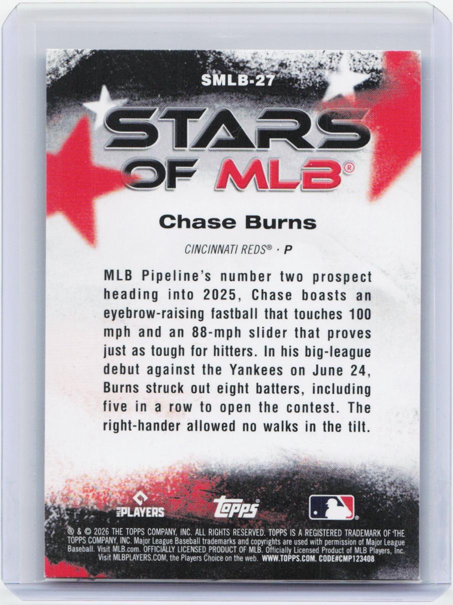 2026 Topps #SMLB-27 Chase Burns Stars of MLB