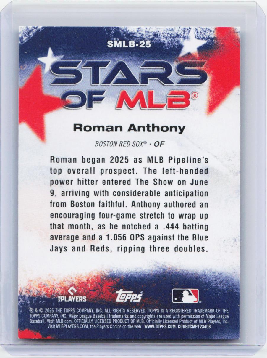 2026 Topps #SMLB-25 Roman Anthony Stars of MLB