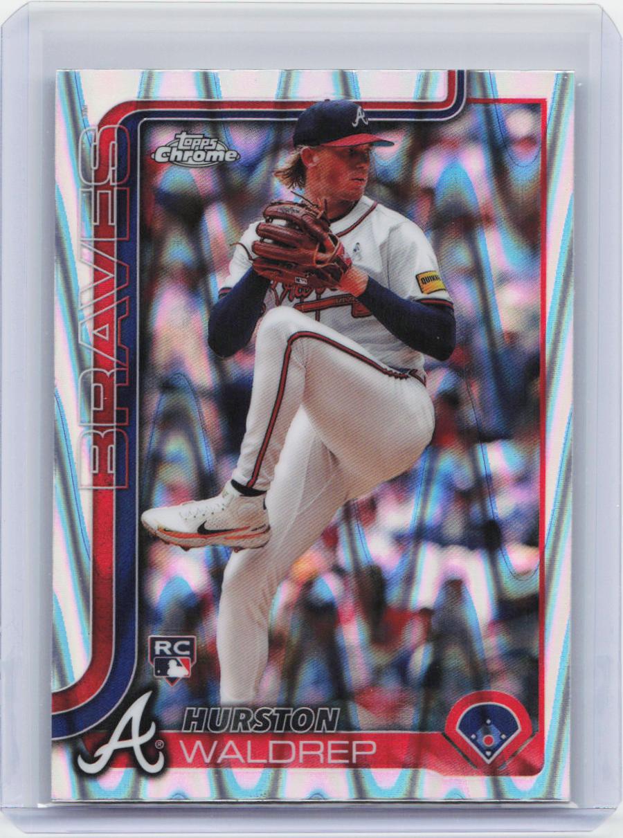2025 Topps Chrome #90 Hurston Waldrep RayWave Refractors