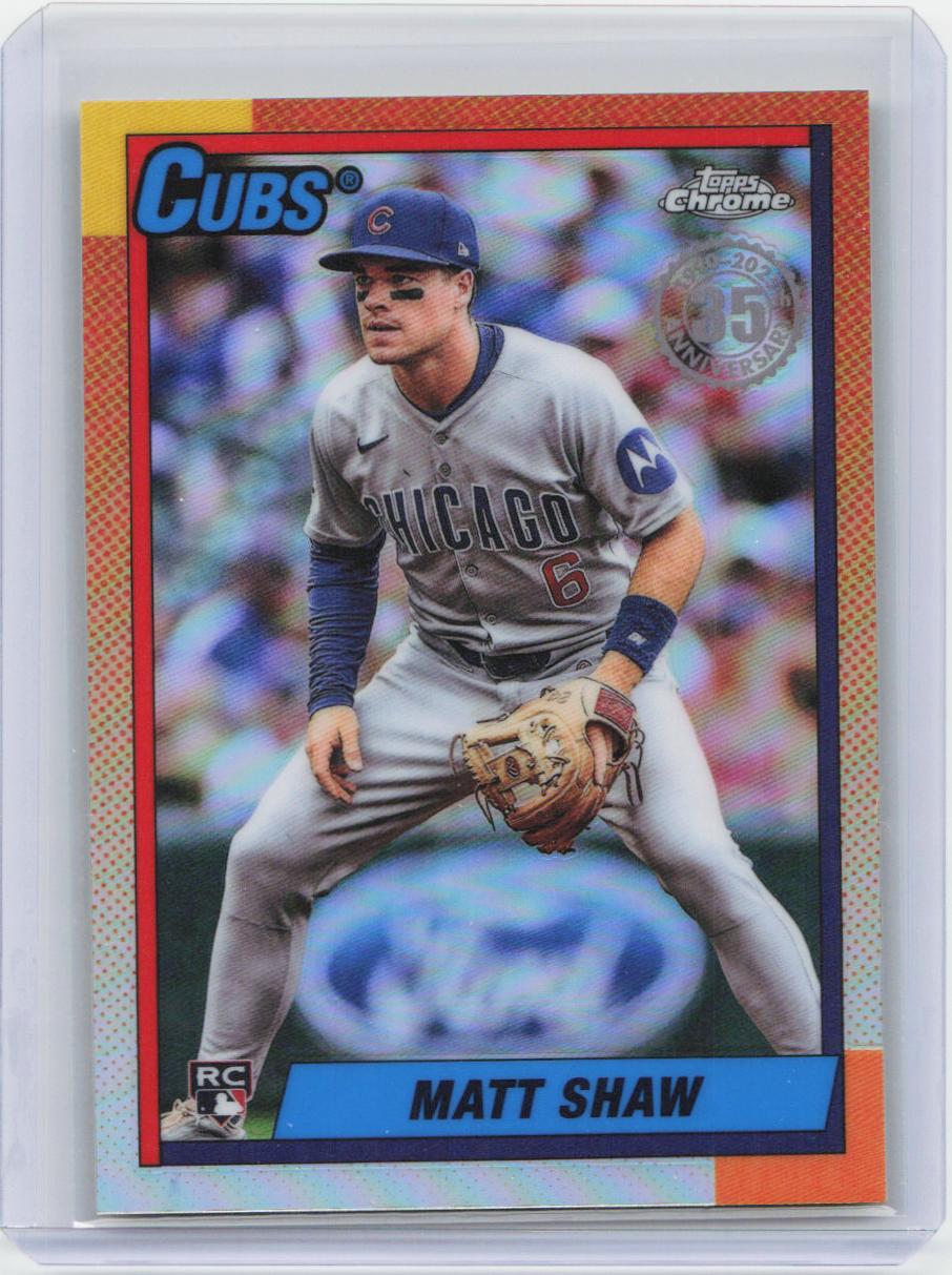2025 Topps Chrome Update #90CU-20 Matt Shaw 1990 Topps Chrome