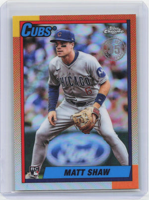 2025 Topps Chrome Update #90CU-20 Matt Shaw 1990 Topps Chrome