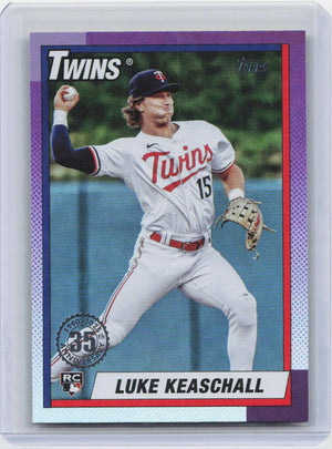 2025 Topps Update #U90-1 Luke Keaschall 1990 Topps Baseball 35th Anniversary