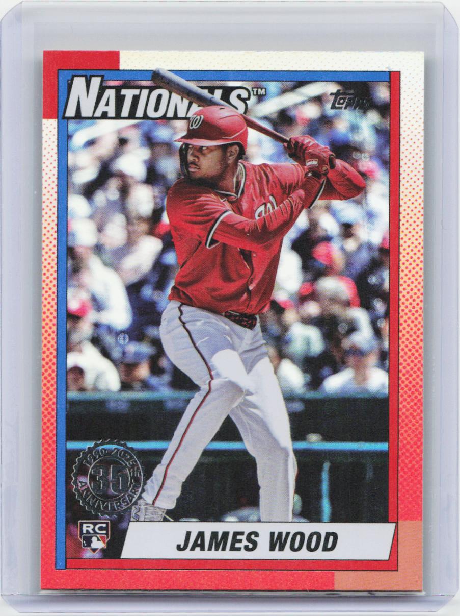 2025 Topps Update #U90-28 James Wood 1990 Topps Baseball 35th Anniversary