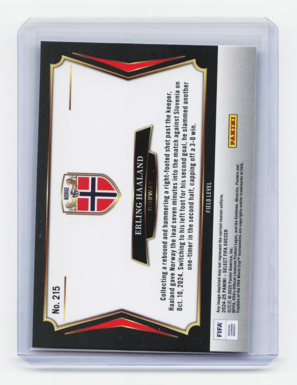 2024-25 Panini Select FIFA #215 Erling Haaland