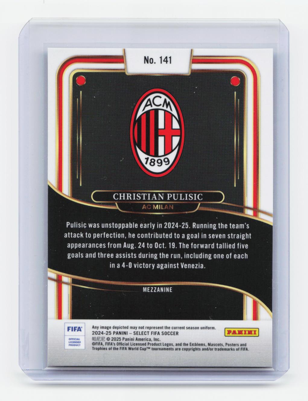 2024-25 Panini Select FIFA #141 Christian Pulisic