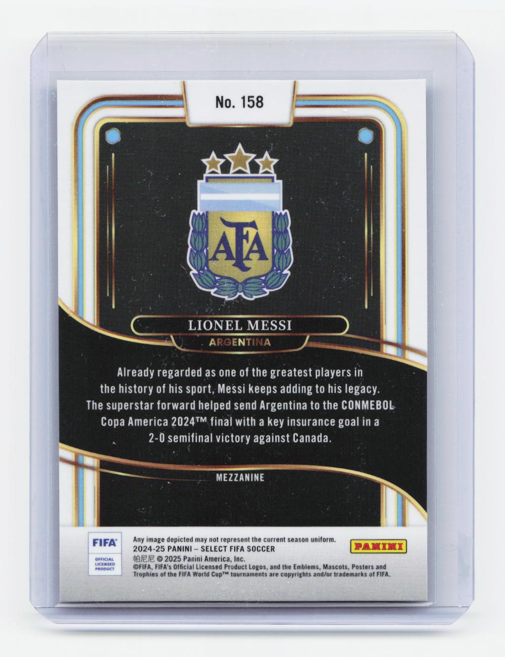2024-25 Panini Select FIFA #158 Lionel Messi