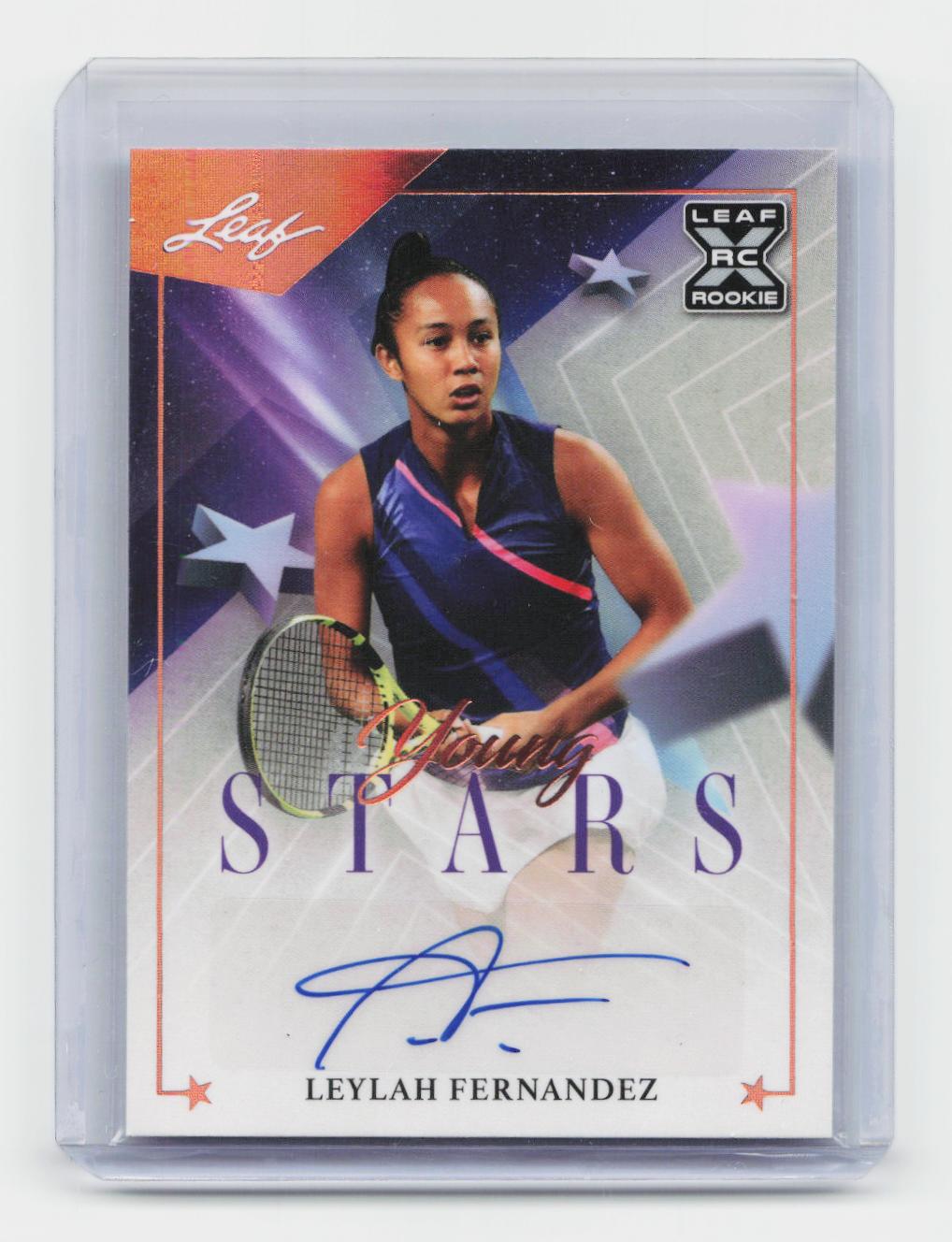 2021 Leaf Young Stars #BA-LF1 Leylah Fernandez Autographs Purple