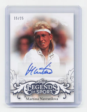 2015 Leaf Ultimate #BA-MN1 Martina Navratilova Silver Etched Foil #/25