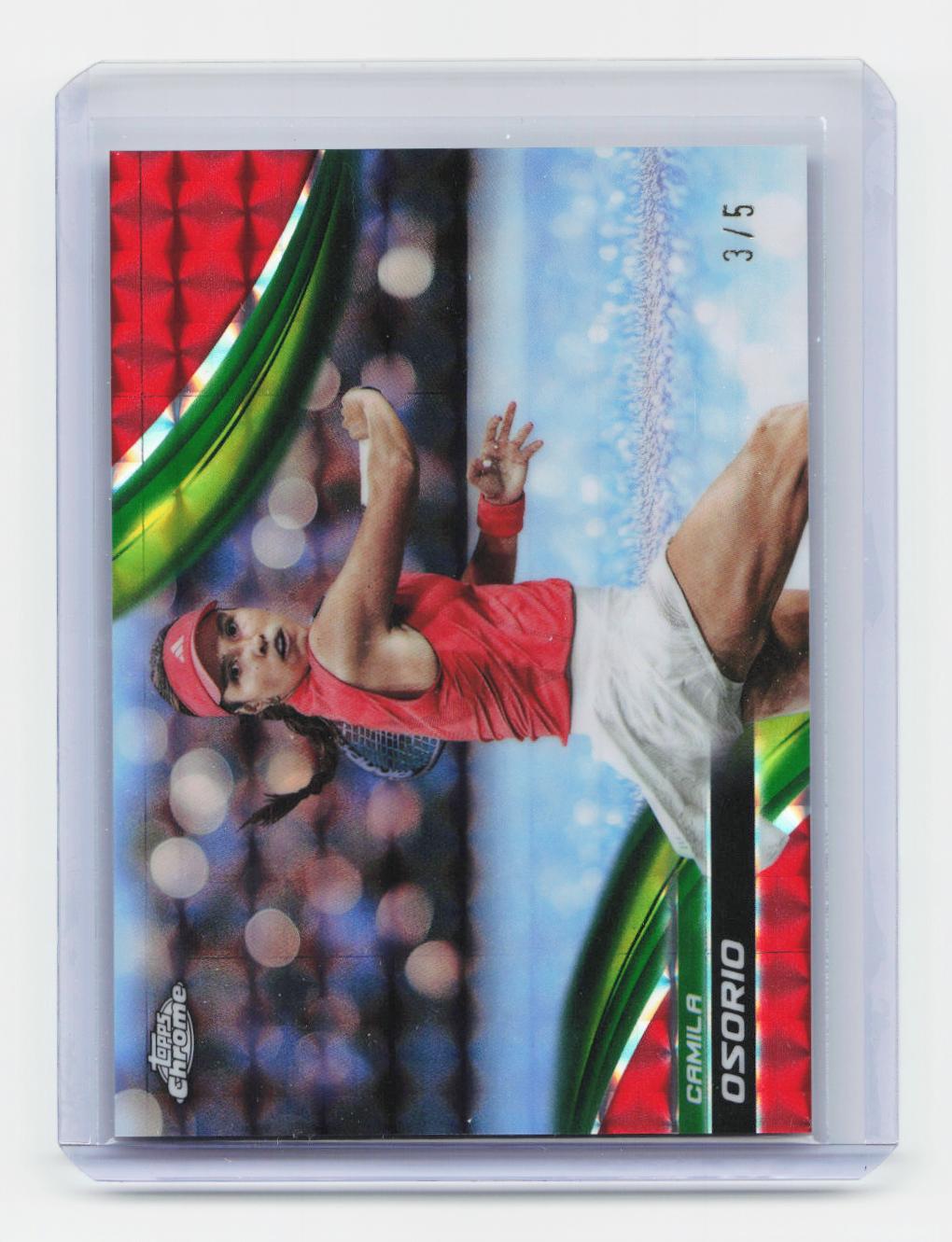 2025 Topps Chrome #87 Camila Osorio Red Geometric Refractor #/5