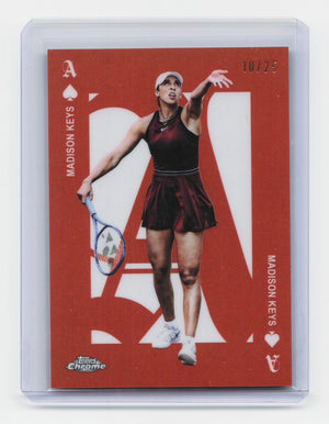 2025 Topps Chrome #ACE-17 Madison Keys Aces Orange Refractor #/25