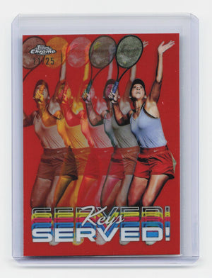 2024 Topps Chrome #SER-MK Madison Keys Served! Red Refractor #/5