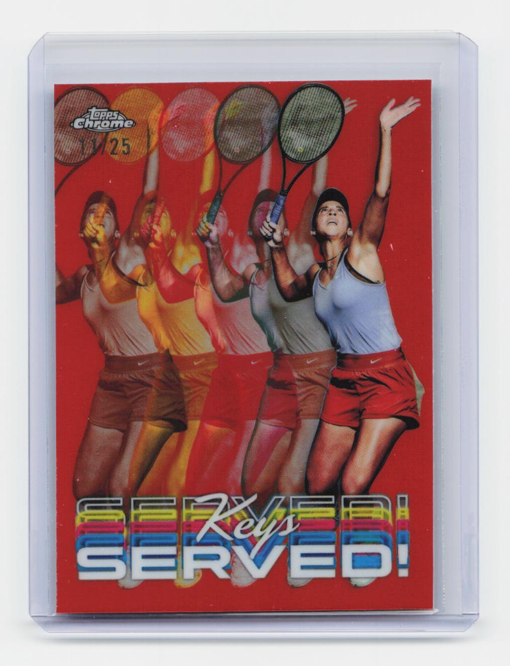 2024 Topps Chrome #SER-MK Madison Keys Served! Red Refractor #/5