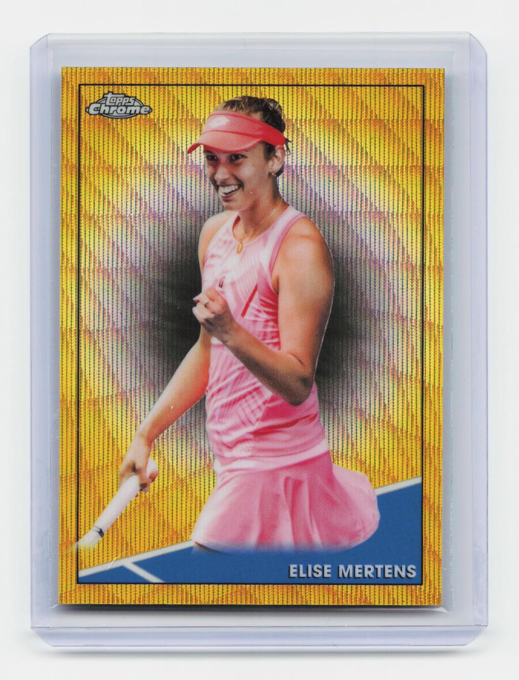 2021 Topps Chrome #47 Elise Mertens Gold Wave #/50