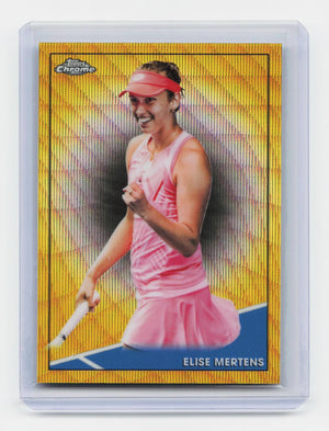 2021 Topps Chrome #47 Elise Mertens Gold Wave #/50