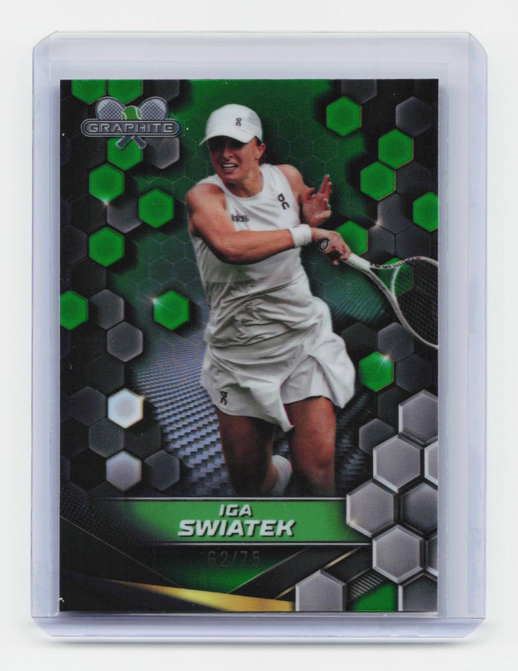 2024 Topps Graphite #50 Iga Swiatek Green Refractor #/75