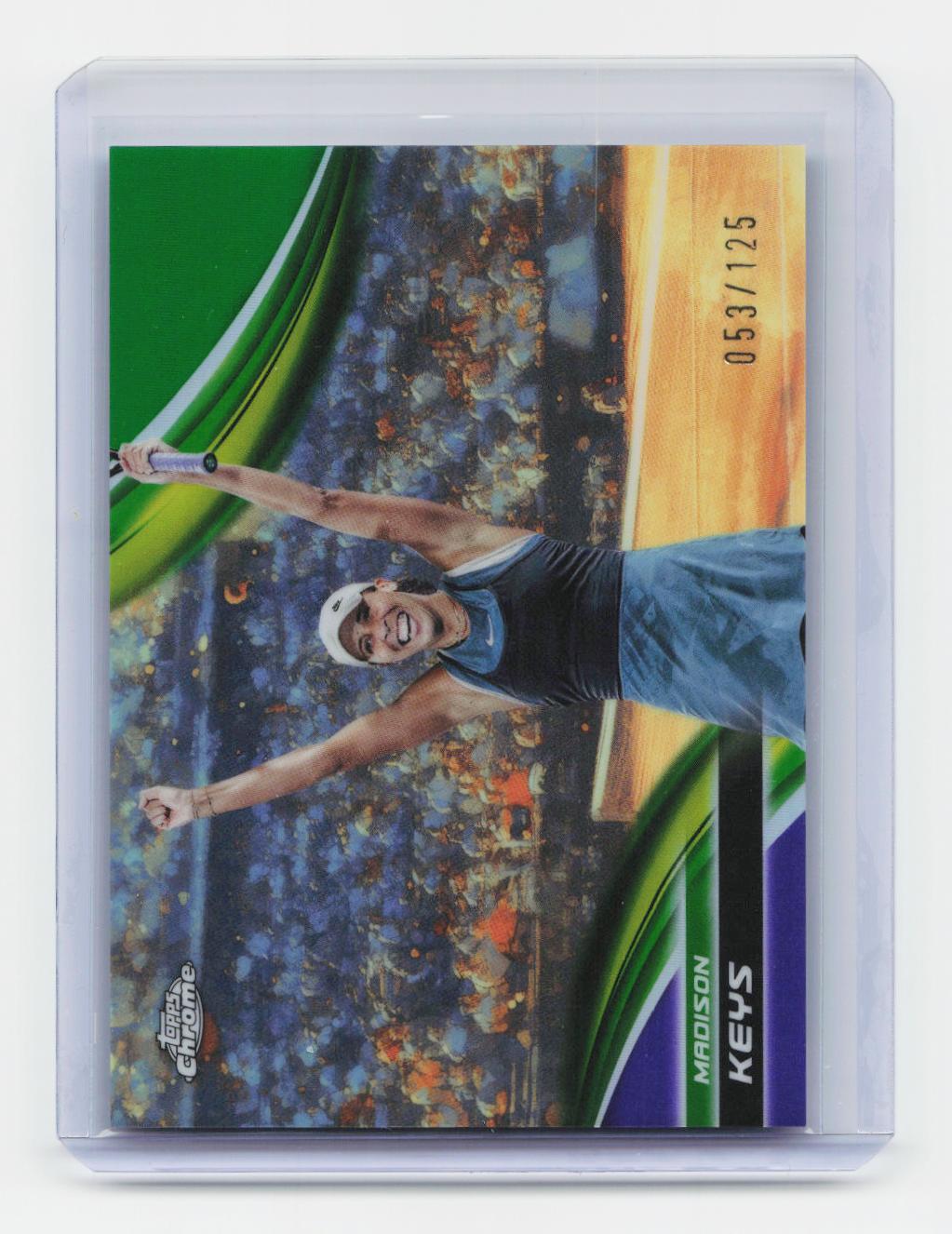 2025 Topps Chrome #33 Madison Keys Purple/Green Refractor #/125